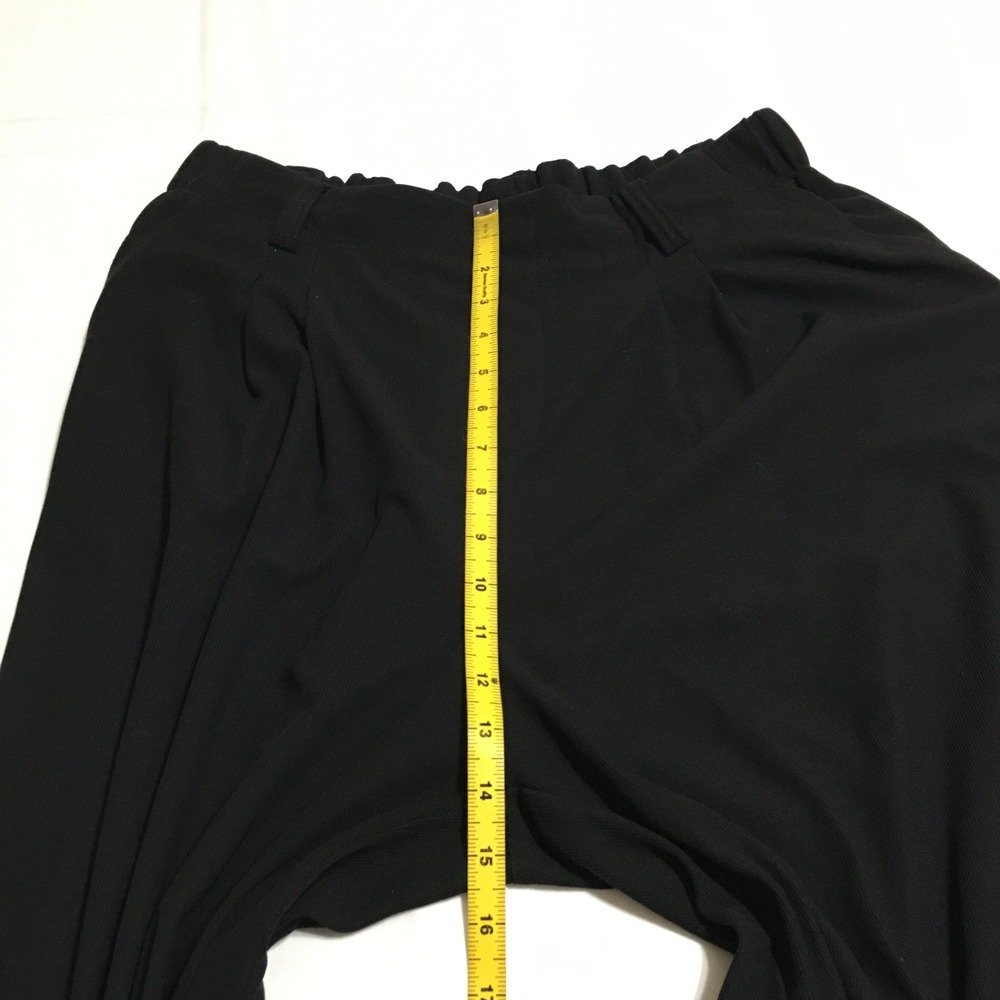 Halara Wide Leg Pants Womens Large Black High Waisted Pleated Culottes - Picture 7 of 10